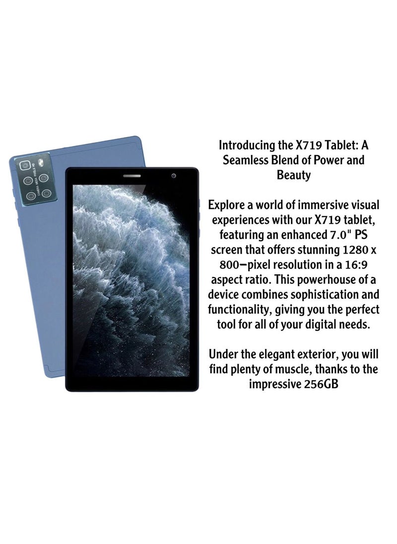 7 -Inch I Touch Smart Tablet X718 Android 12.1 Tab With 256GB ROM 8GB RAM Quad Core Wi-Fi 5G LTE Dual Sim