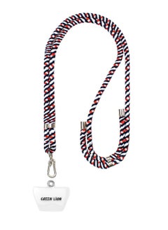 GREEN LION Crossbody Lanyard 160cm / Mobile Phone Compatible / Hands-Free / Tangle-Free / Comfortable to Wear/Padded Strap / Soft and Durable Phone Strap / Safe and Secure Lanyard - Blue/Red/White  - Image 1