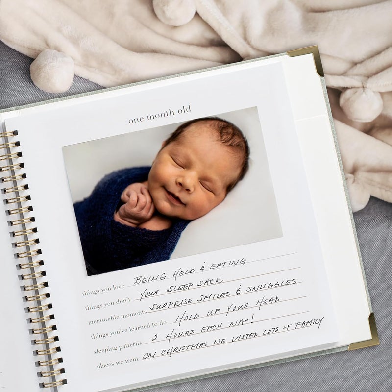ZICOTO Keepsake Baby Memory Book for Boys and Girls  Timeless First 5 Year Baby Book  Neutral Journal Scrapbook or Photo Album  Record a Milestone for Every Event from Birth to Age 5 - Image 2