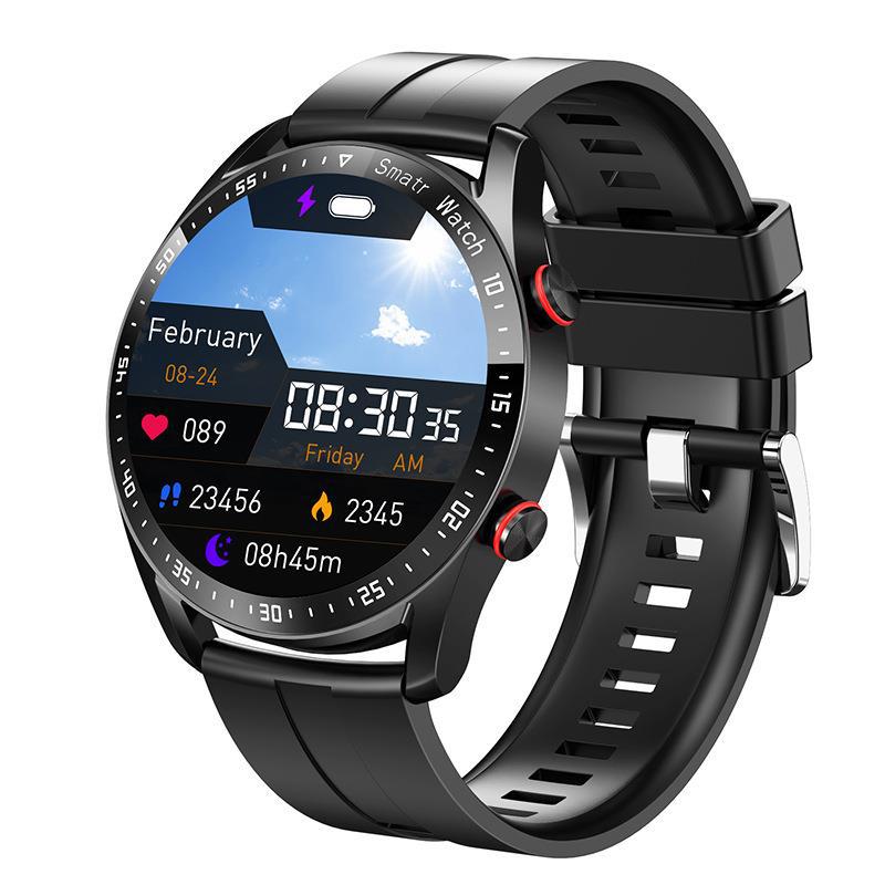 HW20 Smart Watch ECG+PPG Stainless Steel Bluetooth Waterproof I9 Black glue 