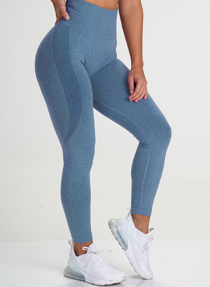 Loquat Yoga Tight Fitting Stretch Soft Pants Blue  - Image 1