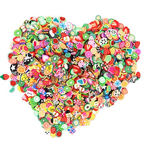 TCOTBE 2000 Pcs Fruit Polymer Slices,Fruit Slime Supplies Charms Slime Acessories Slime Add ins Polymer Clay DIY Nail Art,Charms Slime Making Kit Decoration Arts Crafts - Image 1