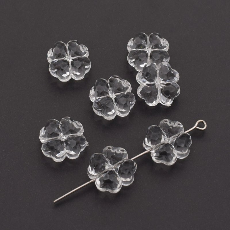 Acrylic Transparent Cut Clover Beads for DIY Jewelry Making - Image 2