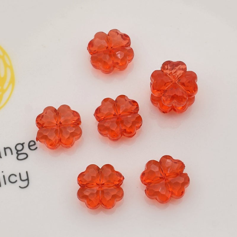 Acrylic Transparent Cut Clover Beads for DIY Jewelry Making - Image 4