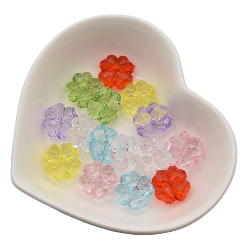 Acrylic Transparent Cut Clover Beads for DIY Jewelry Making - Image 5