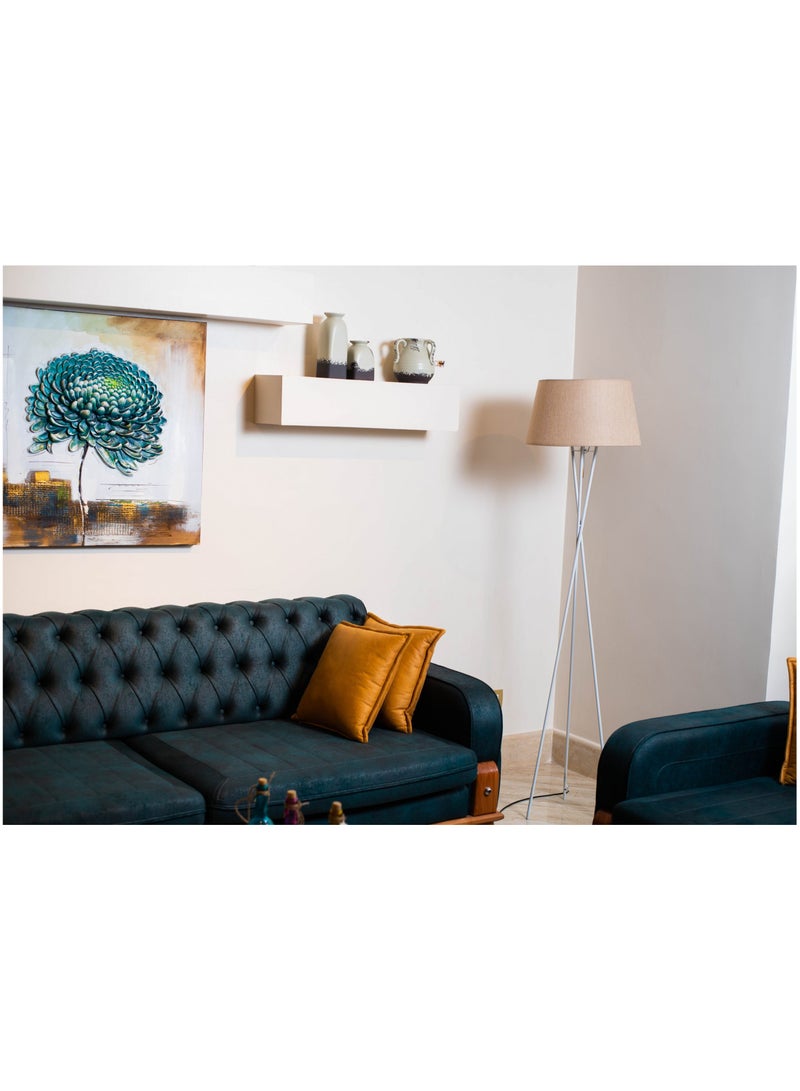 تبس هوم لمب مصباح أرضي معدني 160 * 40 سم-بني