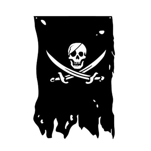 FLAGLINK Jack Rackham Flag 3x4.8Fts Creepy Ragged Pirate Broadsword Old Skull Bones Banner Vertical - Image 4