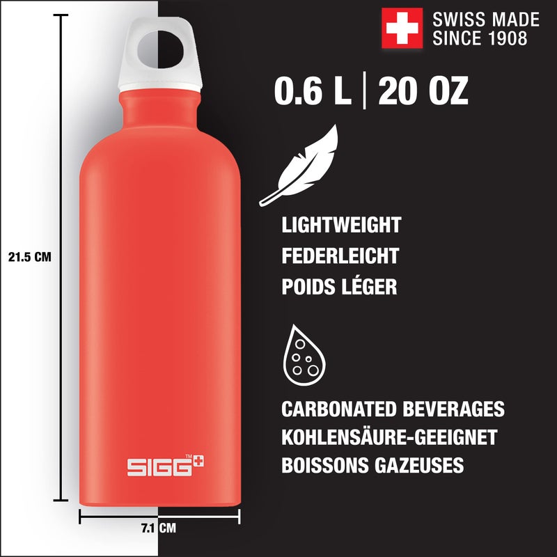 SIGG - Recycled Metal Water Bottle - Traveller - Made in Switzerland - Carbonated Drinks - BPA-Free - 20 Oz - Image 2