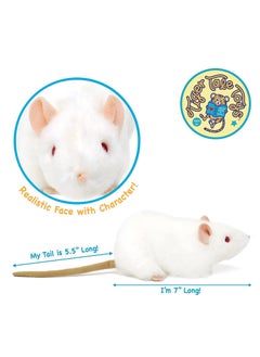 VIAHART Viahart Wylie The White Rat Soft Plush Toy for Kids | Huggable Stuffed Animals| Fluffy Toys for Baby, Children, Toddler | Polyester Fabric | Polypropelene Filling | Recommended Age 3+  - Image 2