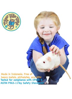 VIAHART Viahart Wylie The White Rat Soft Plush Toy for Kids | Huggable Stuffed Animals| Fluffy Toys for Baby, Children, Toddler | Polyester Fabric | Polypropelene Filling | Recommended Age 3+  - Image 5