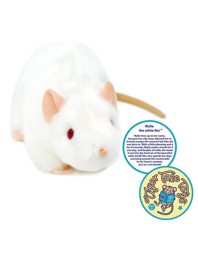VIAHART Viahart Wylie The White Rat Soft Plush Toy for Kids | Huggable Stuffed Animals| Fluffy Toys for Baby, Children, Toddler | Polyester Fabric | Polypropelene Filling | Recommended Age 3+  - Image 4