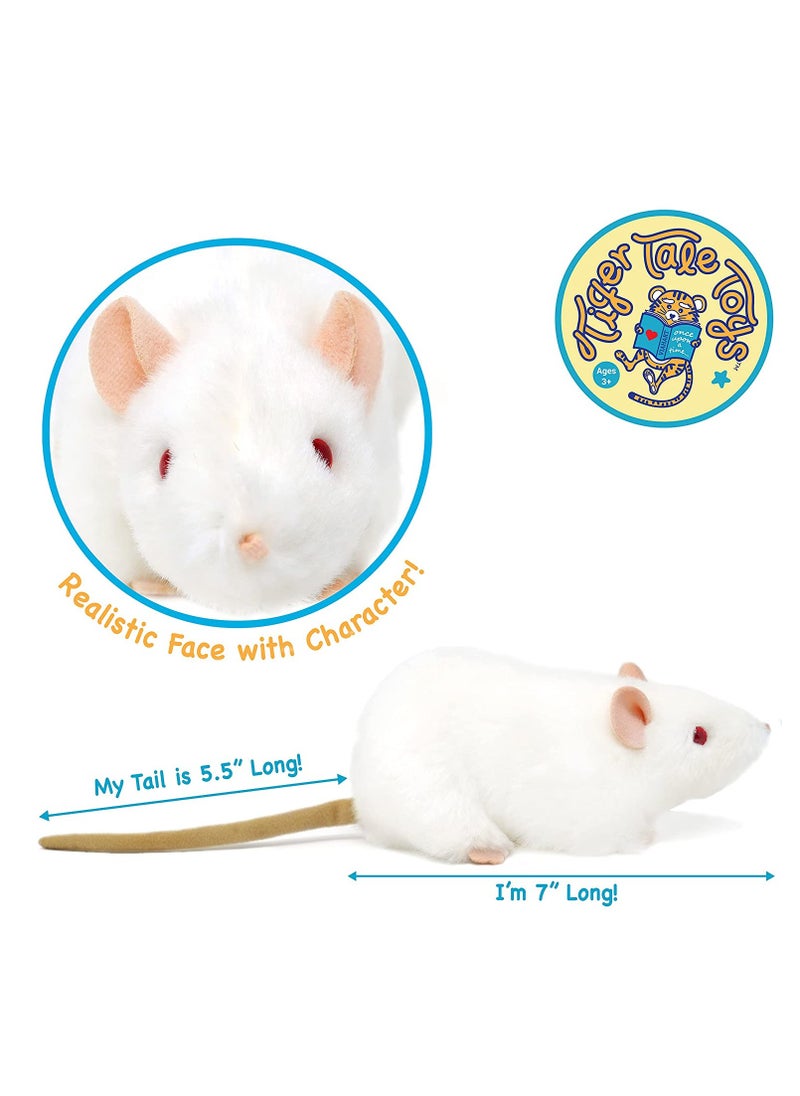 VIAHART Viahart Wylie The White Rat Soft Plush Toy for Kids | Huggable Stuffed Animals| Fluffy Toys for Baby, Children, Toddler | Polyester Fabric | Polypropelene Filling | Recommended Age 3+  - Image 2