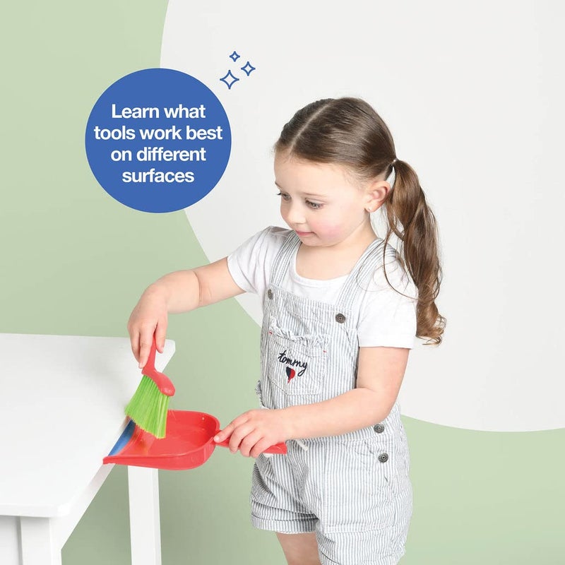 Play22 Kids Cleaning Set 4 Piece - Toy Cleaning Set Includes Broom, Mop, Brush, Dust Pan - Toy Kitchen Toddler Cleaning Set is A Great Toy Gift for Boys & Girls - Image 4