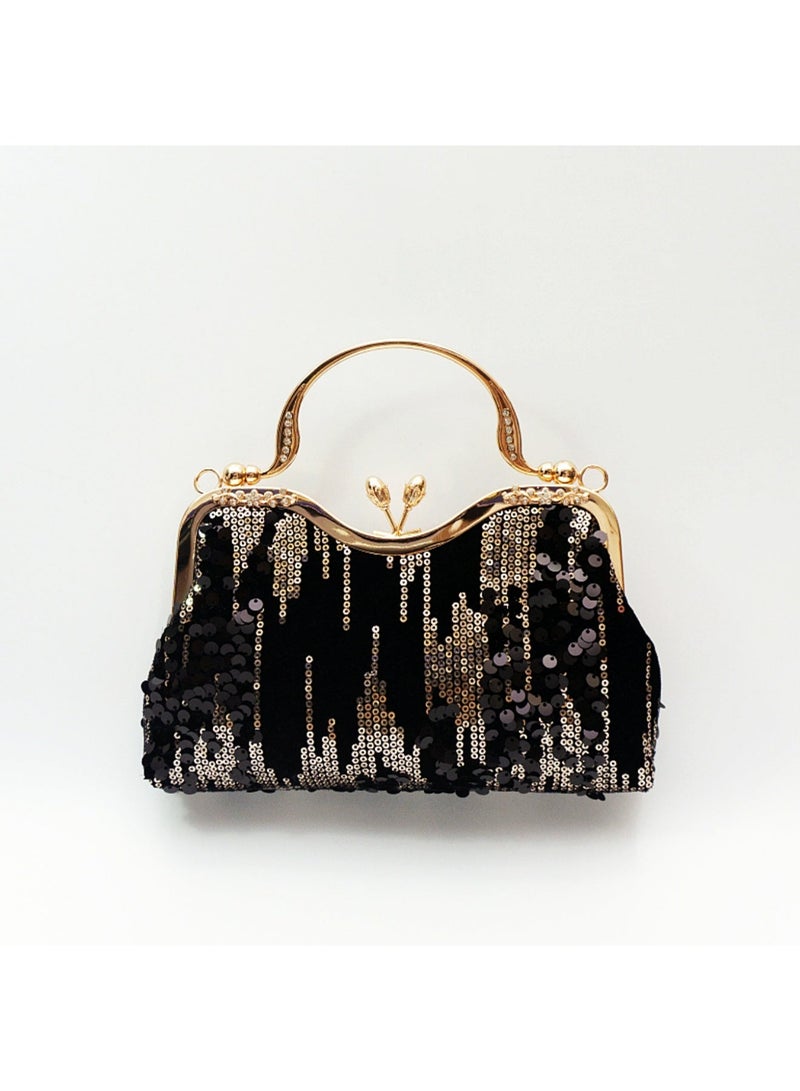 Women‘s Clutch Bag Fashionable Evening Bag Sequin Handbag Shoulder Bag with Removable Chain Perfect for Weddings, Ramadan, Birthdays,Prom Party,Gift For Woman Girl Mother Teacher - Image 5
