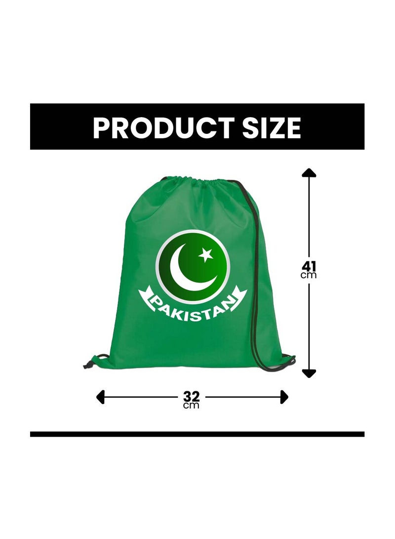برينت شوب فور مي حقيبة ظهر برباط مناسبة ليوم الاستقلال الباكستاني، حقائب سفر برباط، حقائب رياضية برباط، حقيبة ظهر قابلة للغسل للرجال والنساء - Image 3