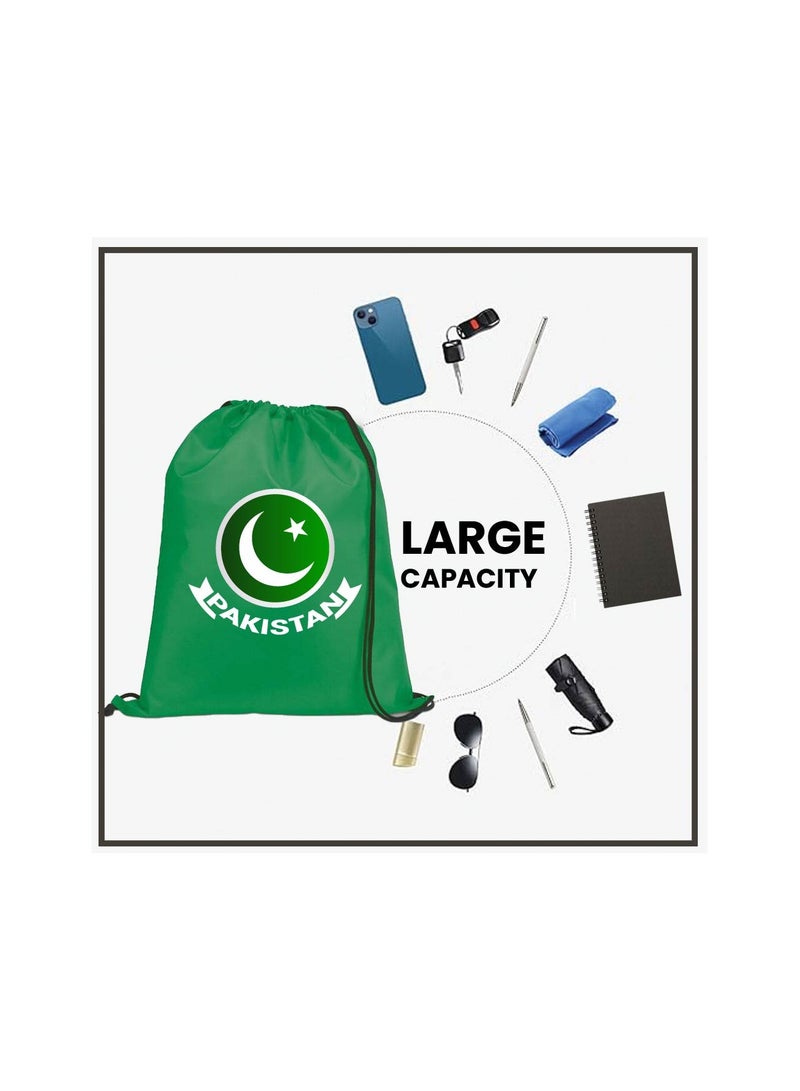 برينت شوب فور مي حقيبة ظهر برباط مناسبة ليوم الاستقلال الباكستاني، حقائب سفر برباط، حقائب رياضية برباط، حقيبة ظهر قابلة للغسل للرجال والنساء - Image 4