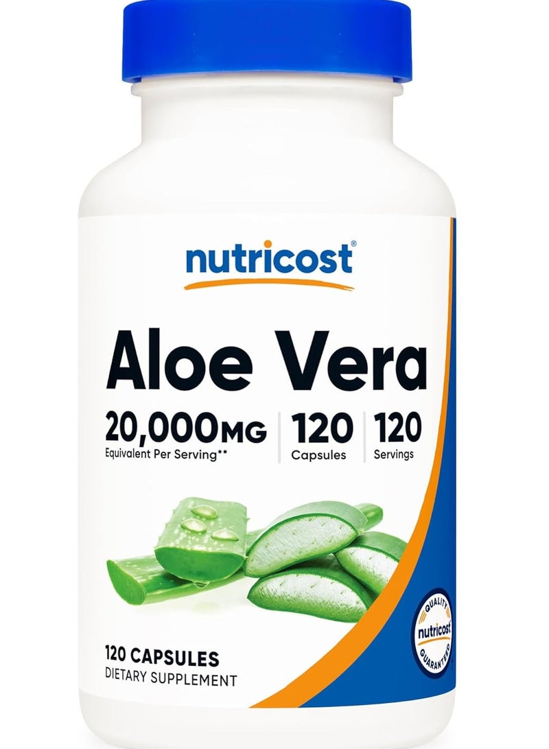 Nutricost Aloe Vera 20000 mg 120 Capsules 4 months supply - Image 1