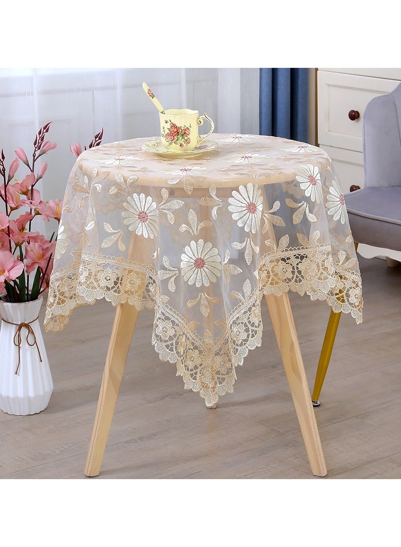 EBMINI New Square Countryside Fabric Lace Home Tablecloth 