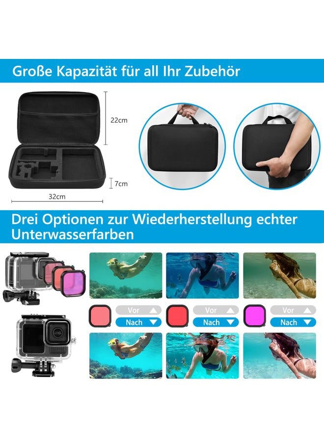 SGIP Accessories for GoPro Hero 13 Black, SGIP Waterproof Protective Cover Housing Bike Mount Selfie Stick, Accessory Set for GoPro Hero 13 - Image 4