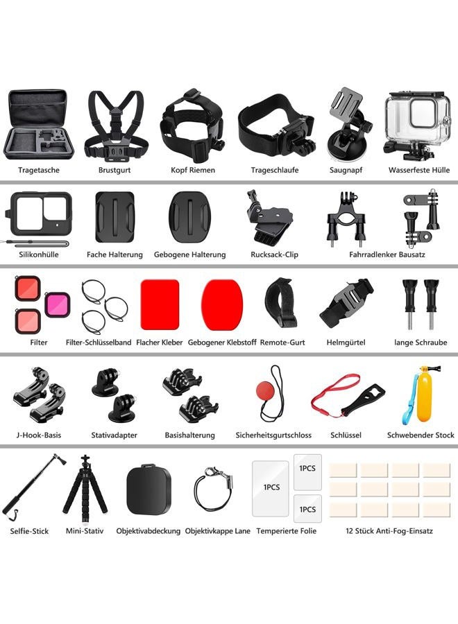 SGIP Accessories for GoPro Hero 13 Black, SGIP Waterproof Protective Cover Housing Bike Mount Selfie Stick, Accessory Set for GoPro Hero 13 - Image 2