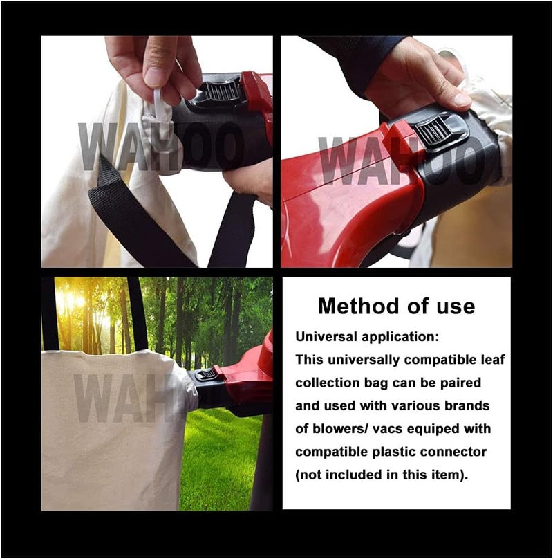 Haiouus Universal Leaf Vacuum Blower Bag Bottom Debris Dump Bag, Compatible with Leaf Blowers and Ultra Blower Rake, Suitable for Most Blowers - Image 5