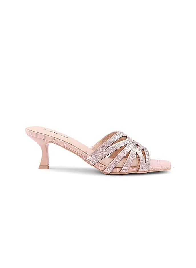 IconStyle Embellished Strappy Heeled Mules