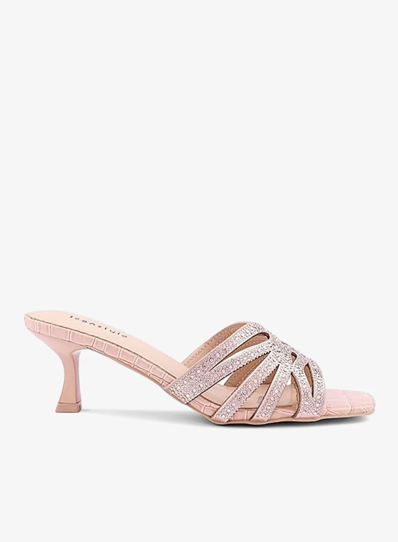IconStyle Embellished Strappy Heeled Mules
