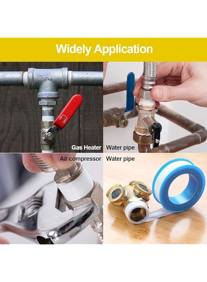 erorex Bathroom Accessories Raw Material Belt Sealing Tape Pipe Tape Angle Valve Faucet Other Special Thread Seal Tape Faucet Sealing Tape Waterproof Raw Material With Tape 8 Pack - Image 4