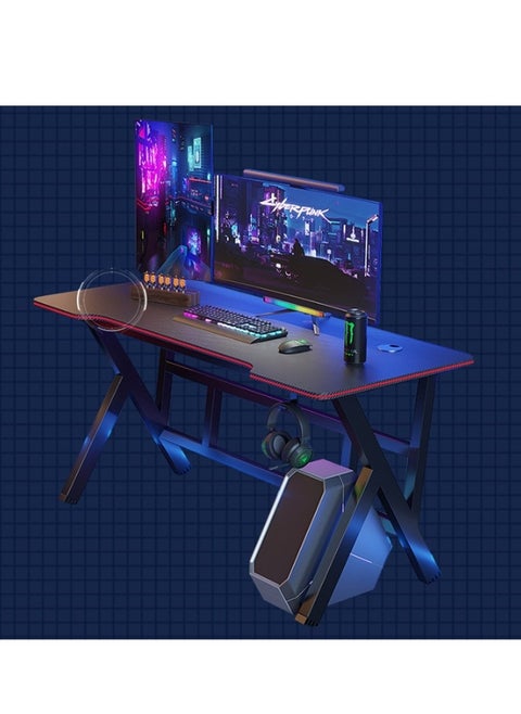 Gaming Table Home Computer Desk Minimalist style Computer Gamer Table with Carbon Fiber Desktop Ergonomic Home Office Computer Desk Black