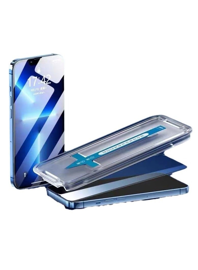 MIXDE iPhone 15 Pro Screen Protector  Full Coverage Easy Installation Frame Grade Protection  HD Clear Anti-Fingerprint, Bubble Free, Tempered Glass Film for iPhone 15 Pro - Image 1