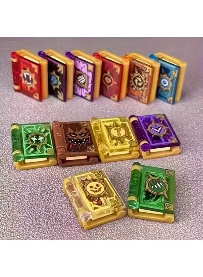 36pcs 12 Sets Magic Book MOC Small Particle Building Blocks Flip Top Design DIY Toy - Image 5