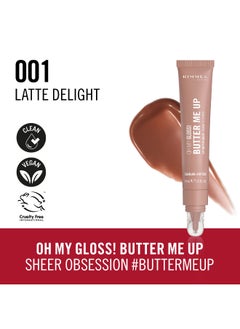 RIMMEL LONDON Oh My Gloss Butter Me Up Lip Butter Balm - 001 - Latte Delight 15ml  - Image 3