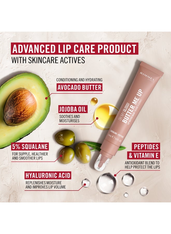 RIMMEL LONDON - Oh My Gloss Butter Me Up Lip Butter Balm - 001 - Latte Delight 15ml - Image 1