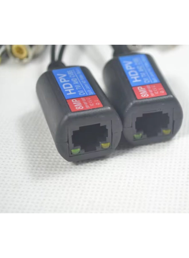 5pairs 8MP Video Balun RJ45 CCTV For HD CVI TVI AHD 5MP 4MP 3MP 1080P 720P 960H Transceiver Supply Power for IP Camera - Image 2