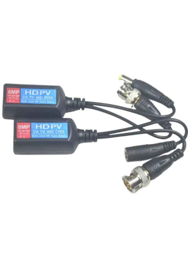 5pairs 8MP Video Balun RJ45 CCTV For HD CVI TVI AHD 5MP 4MP 3MP 1080P 720P 960H Transceiver Supply Power for IP Camera - Image 3