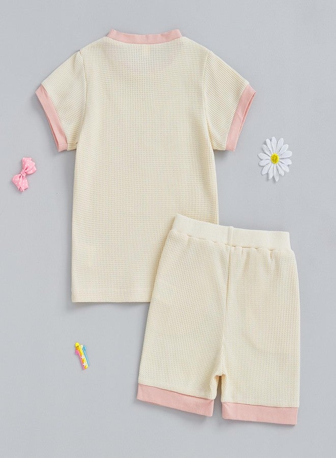 Gureui Big Sister Little Sister Matching Outfits 3-4T Toddler Baby Girl Bow Embroidery Shirt Shorts 3-4 Year Summer Clothes - Image 4