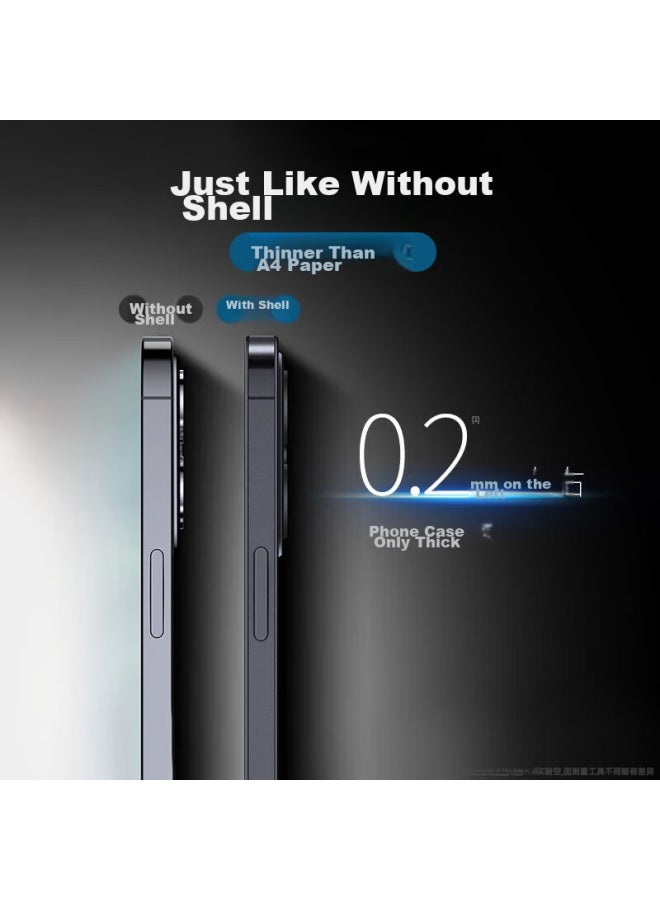 Divi Phone Case For Apple Iphone 16 Pro Max, Full Protection Ultra-thin Frosted Semi-transparent Shockproof Hard Shell For Men And Women, Translucent White - Image 2