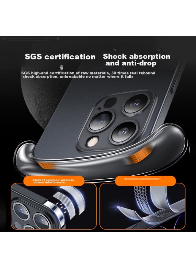 Divi Phone Case For Apple Iphone 16 Pro Max, Full Protection Ultra-thin Frosted Semi-transparent Shockproof Hard Shell For Men And Women, Translucent White - Image 5