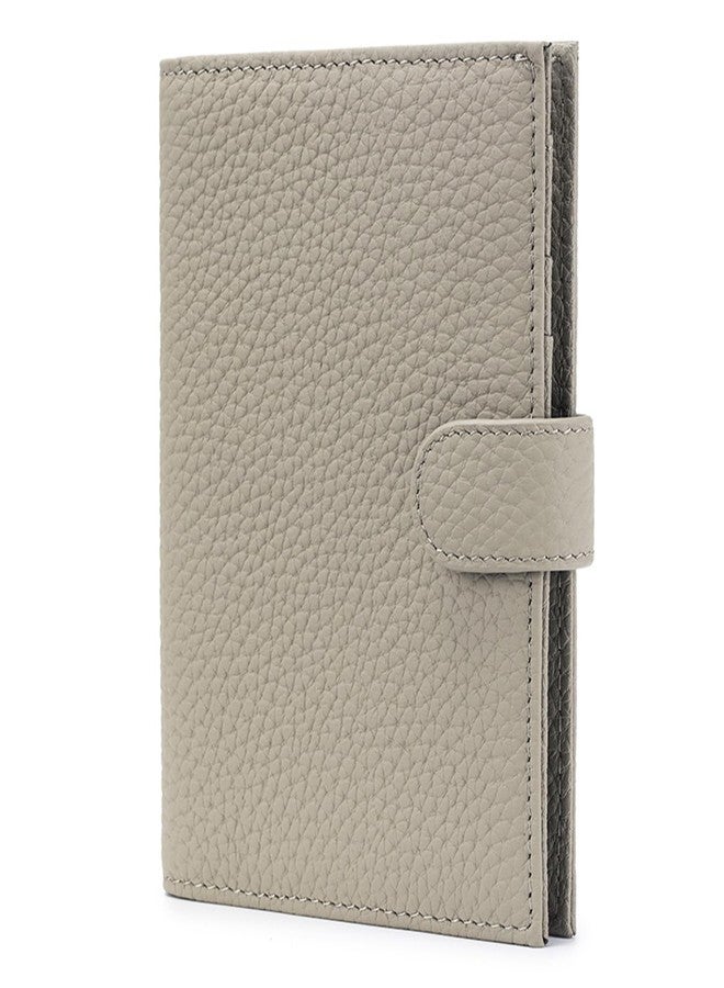 Karmiir RFID Passport Holder Travel Wallet for Women, Leather Passport Cover Wallet with Card Holders SIM Slots,Zippered Coins Pocket and Cash Slot Slim Compact Travel Wallet, Elephant Grey, Fashion - Image 1