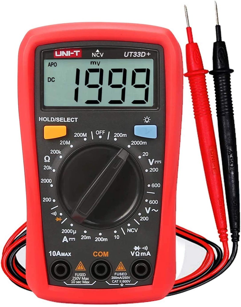 UNI-T UT33D+ Reliable Digital Multimeter, Palm-sized, with non-contact voltage detection, for the field engineers - Image 1