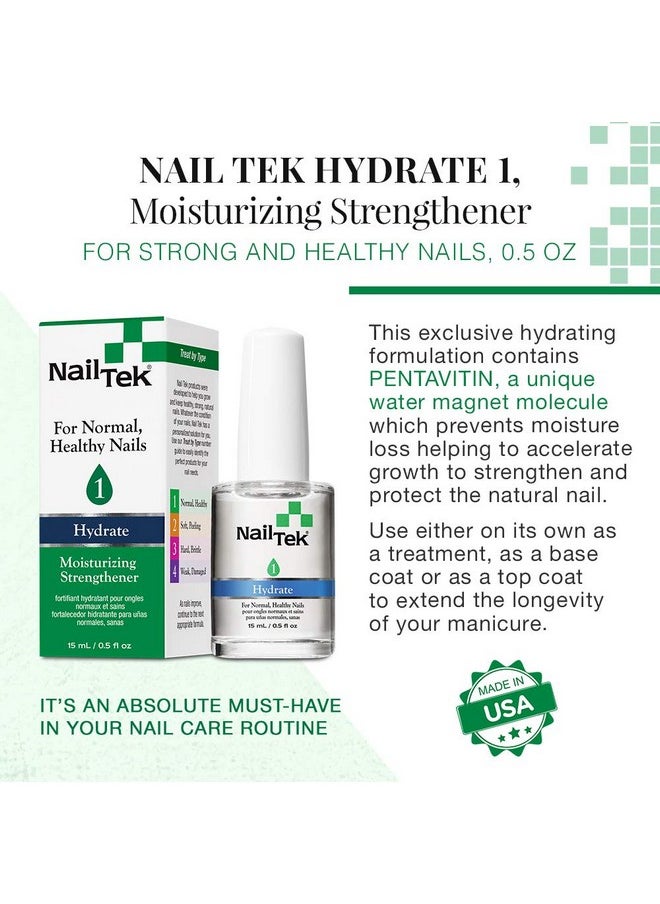 Hydrate 1 Moisturizing Strengthener For Strong Healthy Nails Nourish Protect Nails From Chips Splits Peeling And Breakage 0.5 Oz 1Pack - pzsku/Z6A8FCAA7CC52915E5BA5Z/45/_/1720185749/862776f2-6aa6-493d-b7f1-404a323bbfd8