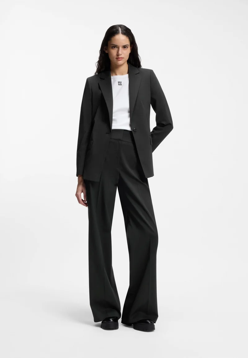 HUGO Black Regular-fit jacket with notch lapels for Women | Best Price UAE