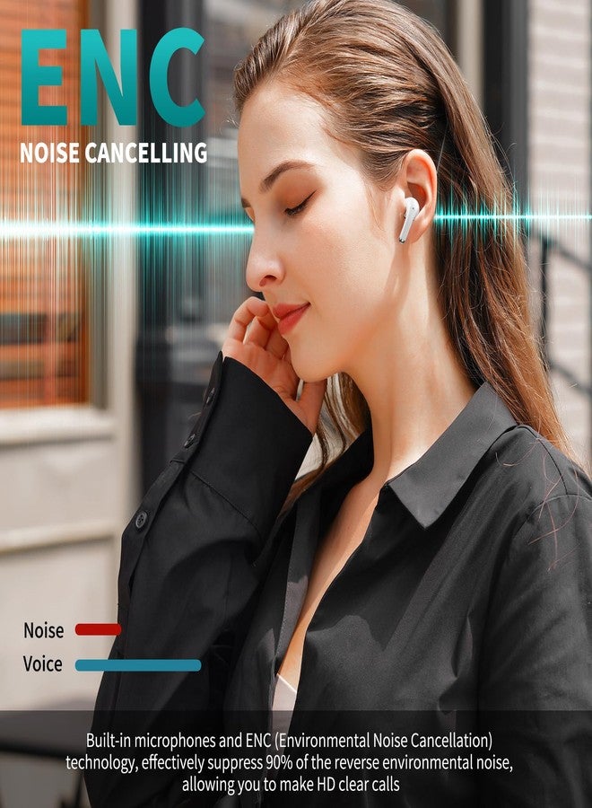 ACAGET Wireless Earbuds for iPhone 16 16e 15 Pro Max 14 13 12 11 XR XS Bluetooth 5.3 Headphones Noise Canceling Earphones for Galaxy S25 S24 Ultra S23 S22 HiFi Bass Stereo Earphone for Google Pixel 9 - Image 4