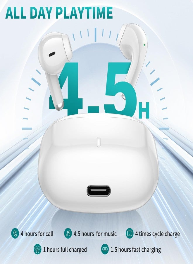 ACAGET Wireless Earbuds for iPhone 16 16e 15 Pro Max 14 13 12 11 XR XS Bluetooth 5.3 Headphones Noise Canceling Earphones for Galaxy S25 S24 Ultra S23 S22 HiFi Bass Stereo Earphone for Google Pixel 9 - Image 2
