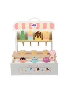 Wooden High Simulation Wooden Ice Cream Role Playing Toys For Children