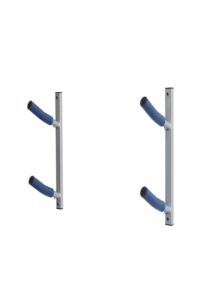 SPAREHAND Double Wall Mount Storage Rack - Heavy Duty 9-Inch Cradle Arms with Push Pin Button - 2-Tier Storage System for Surfboards, Wakeboards, Skateboard & Skis - Ideal for Home & Garage Display - Image 1