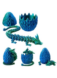 GNAFOTU 3D Printed Dragon Toy 12"" Crystal Dragon Fidget Executive Desk Dragon Egg  - Image 5