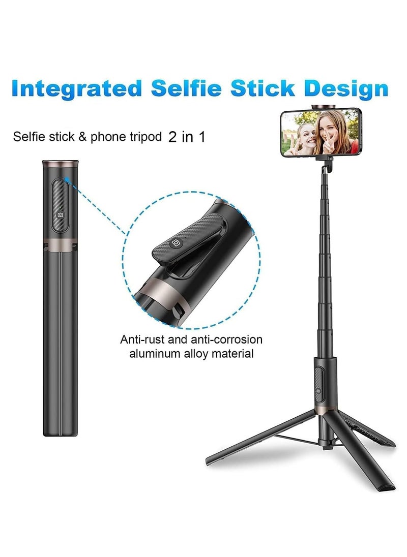 Arabest - 83CM Selfie Stick Tripod,Smartphone Tripod Stand All-in-1, Portable, Lightweight,Tall, Extendable Phone Tripod - Image 1