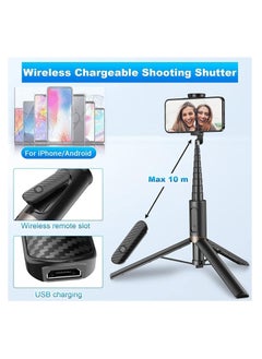 Arabest 83CM Selfie Stick Tripod,Smartphone Tripod Stand All-in-1, Portable, Lightweight,Tall, Extendable Phone Tripod  - Image 3