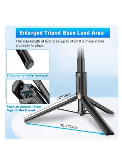 Arabest 83CM Selfie Stick Tripod,Smartphone Tripod Stand All-in-1, Portable, Lightweight,Tall, Extendable Phone Tripod  - Image 5